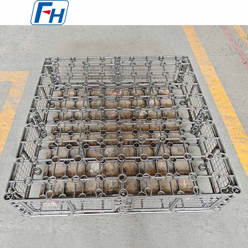 FH® Cr25Ni20 Kombinovaný nabíjecí koš pro tepelné zpracování pro válečkovou pec se solnou lázní